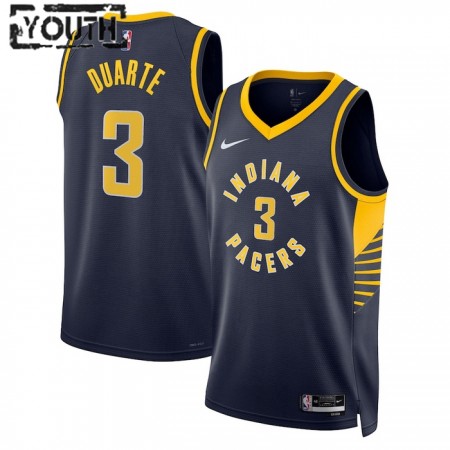 Dres Indiana Pacers Chris Duarte 3 Nike 2022-23 Icon Edition Navy Swingman - Dječji